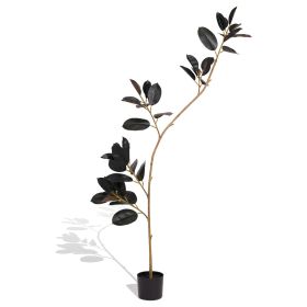Bonsai tropical plant simulation green plant artificial leaf pot Large Uv artificial plant branch 210cm disassembly 1pcs/set