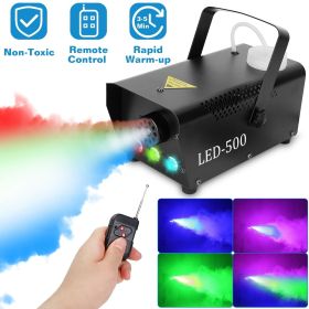 400W Fog Machine with 3 Color LED Lights (Red/Blue/Green) - 2000 CFM Output, 8.2ft Distance