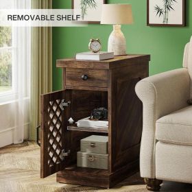 End Side Table (Color: Rustic Brown)